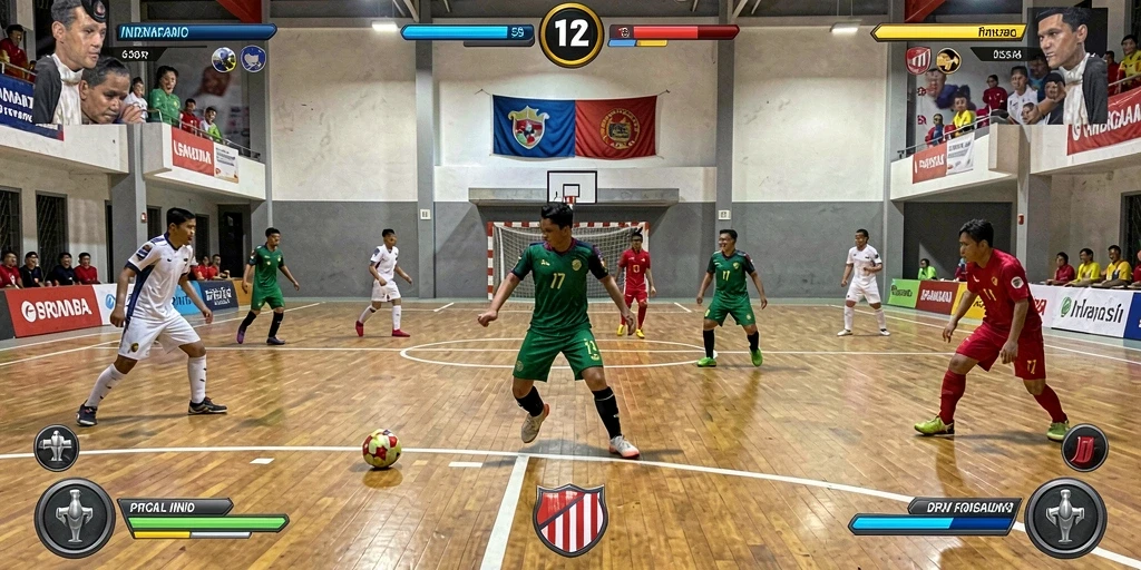 Visualisasi level yang menantang dan penuh warna.
